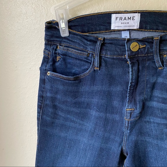 Frame Denim Side Slit Le High Skinny Jeans Size 26 - Picture 5 of 11